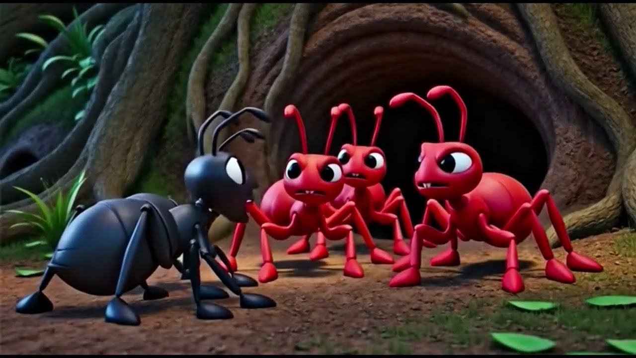 Red Ants VS Black Ants #ants #animals #war