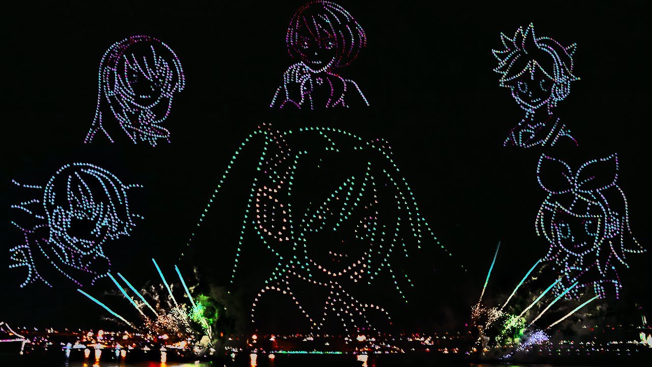 Hatsune Miku Drone Show Special Edition 初音ミク花火・ドローンショー【特別編集版】🍰Happy 16th Birthday 2024
