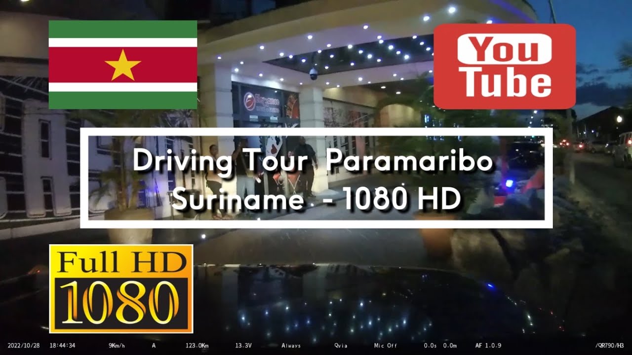 🇸🇷 Driving Tour Paramaribo -Suriname - 1080HD