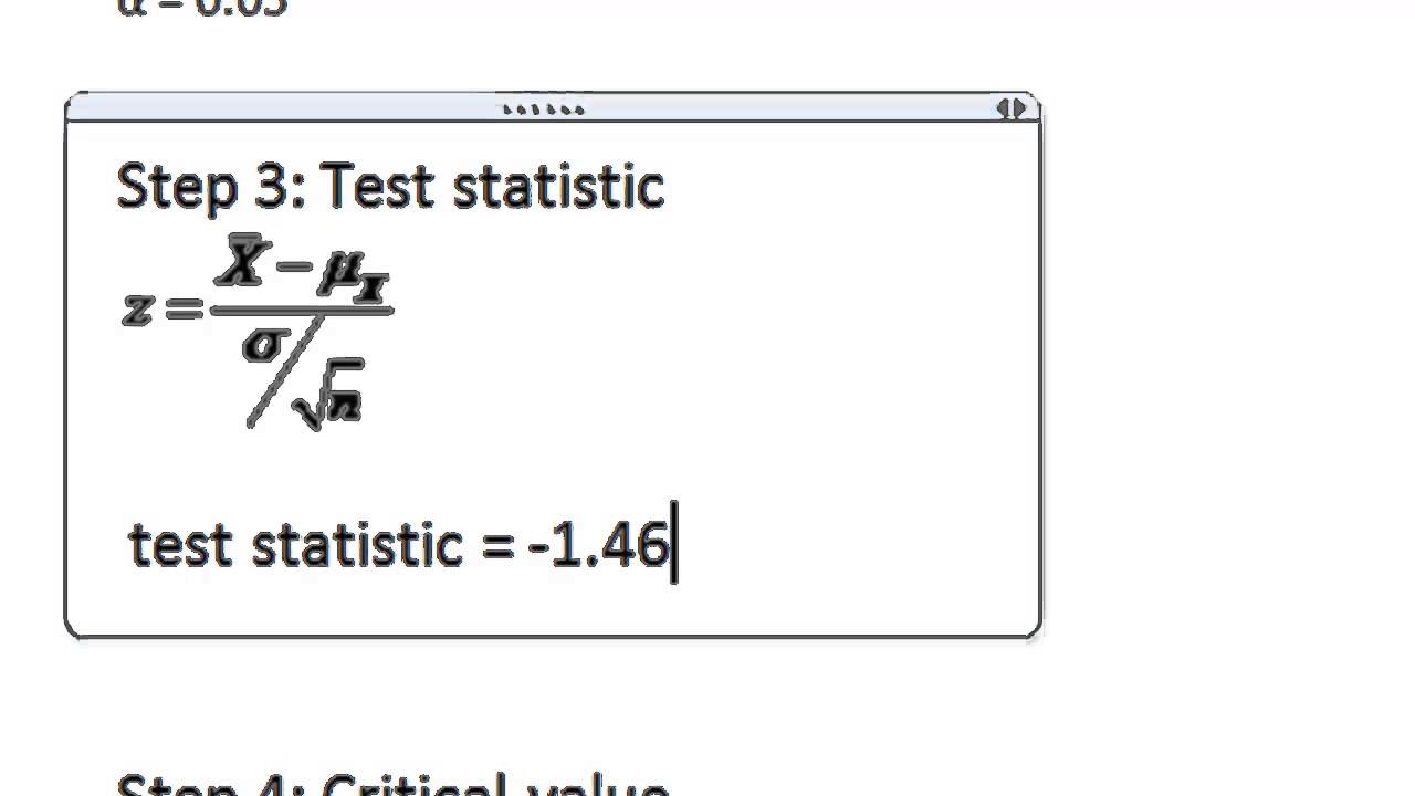 Stats: Hypothesis Testing using Critical Value Method