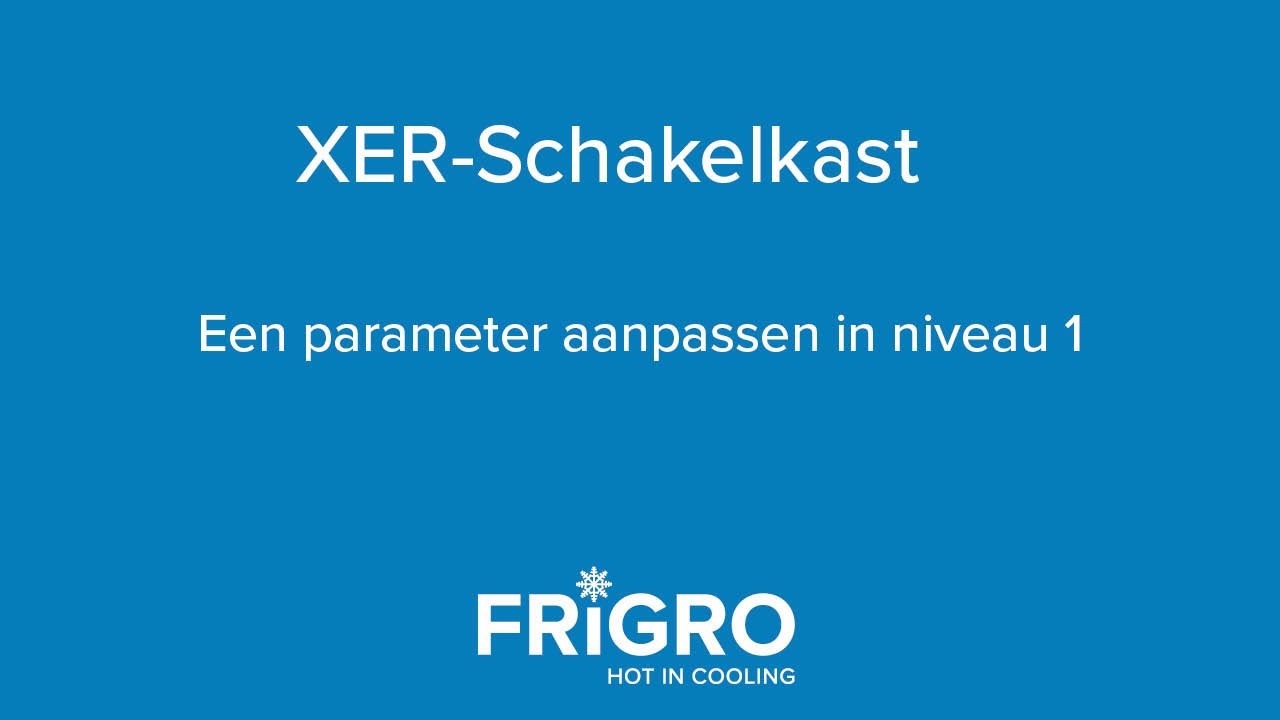 XER-Schakelkast: Een parameter aanpassen in niveau 1