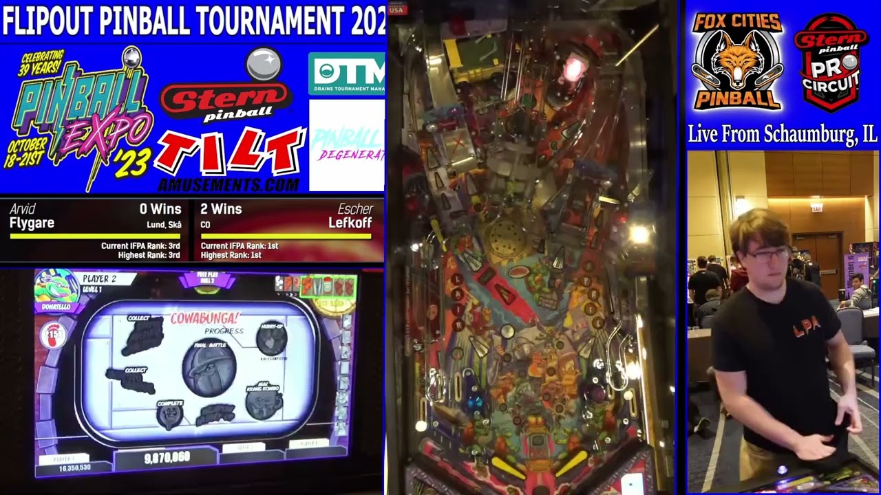 Pinball Expo 2023 - Flipout Tournament Day 2 Part 2