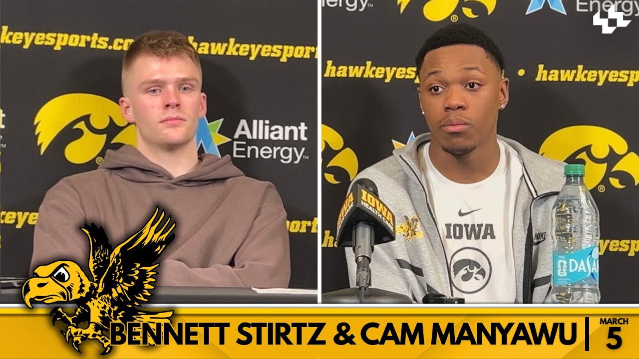 Bennett Stirtz & Cam Manyawu - Michigan | Iowa Men's Basketball | March 5