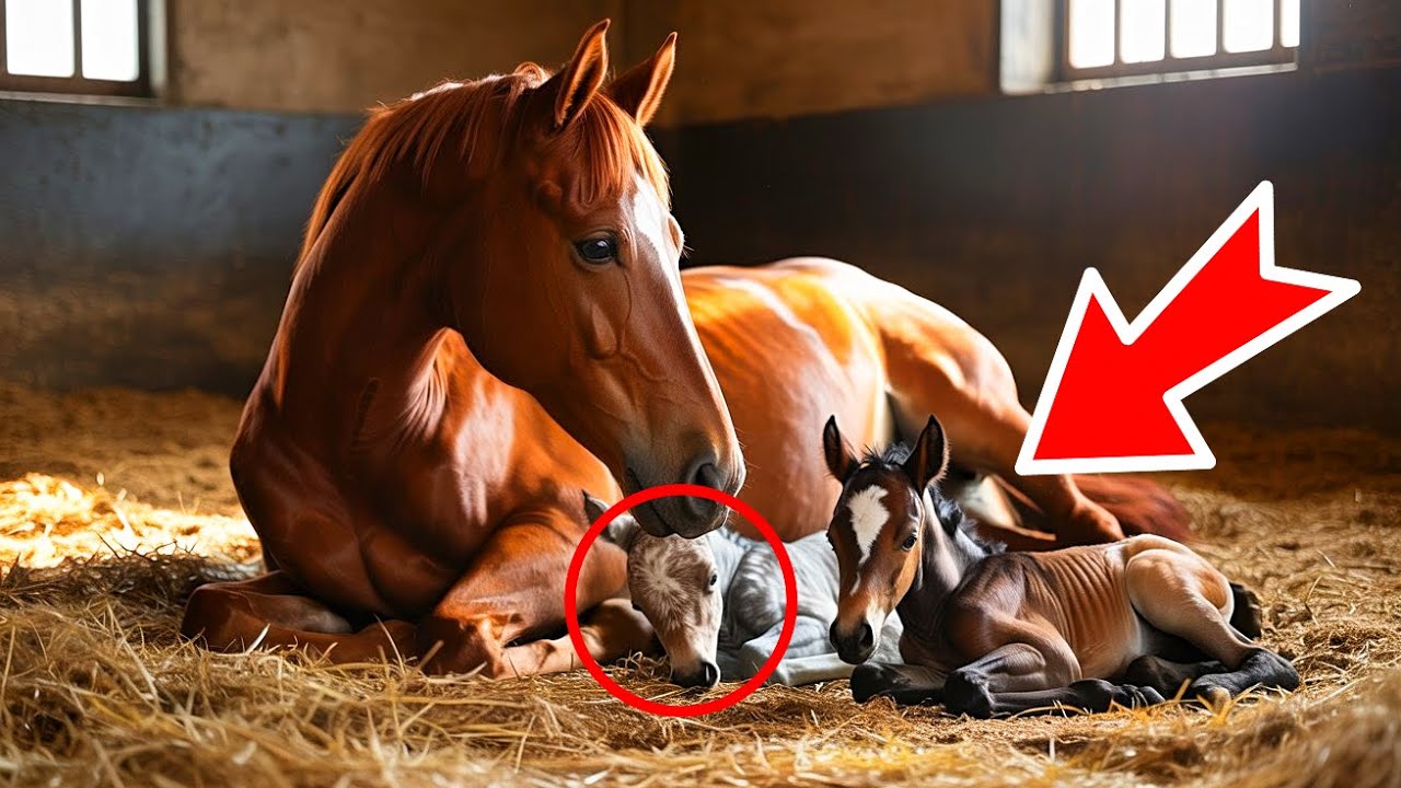 Лошадь плакала после родов. Увидев, кого она родила люди замерли!
