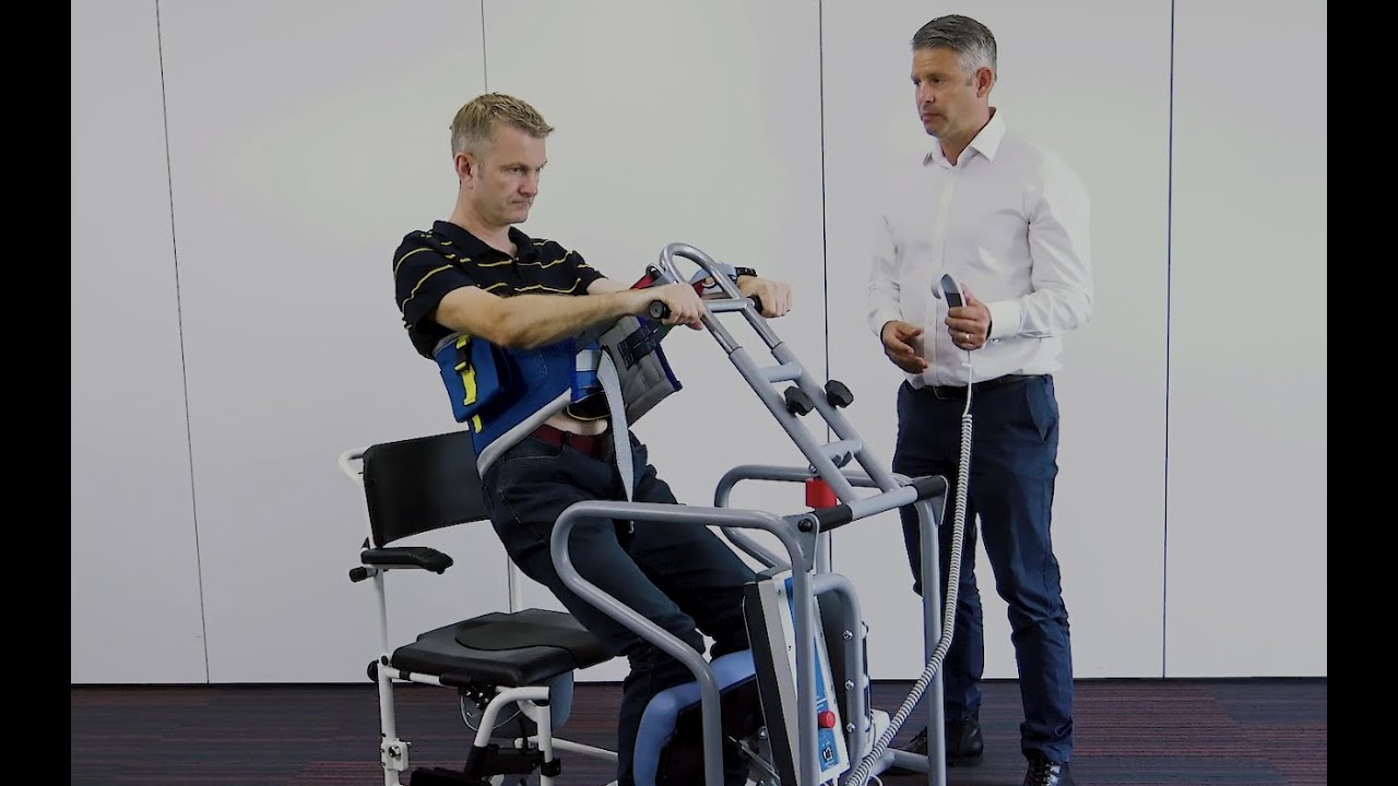 Freeway SA160C mini patient stand aid - in use