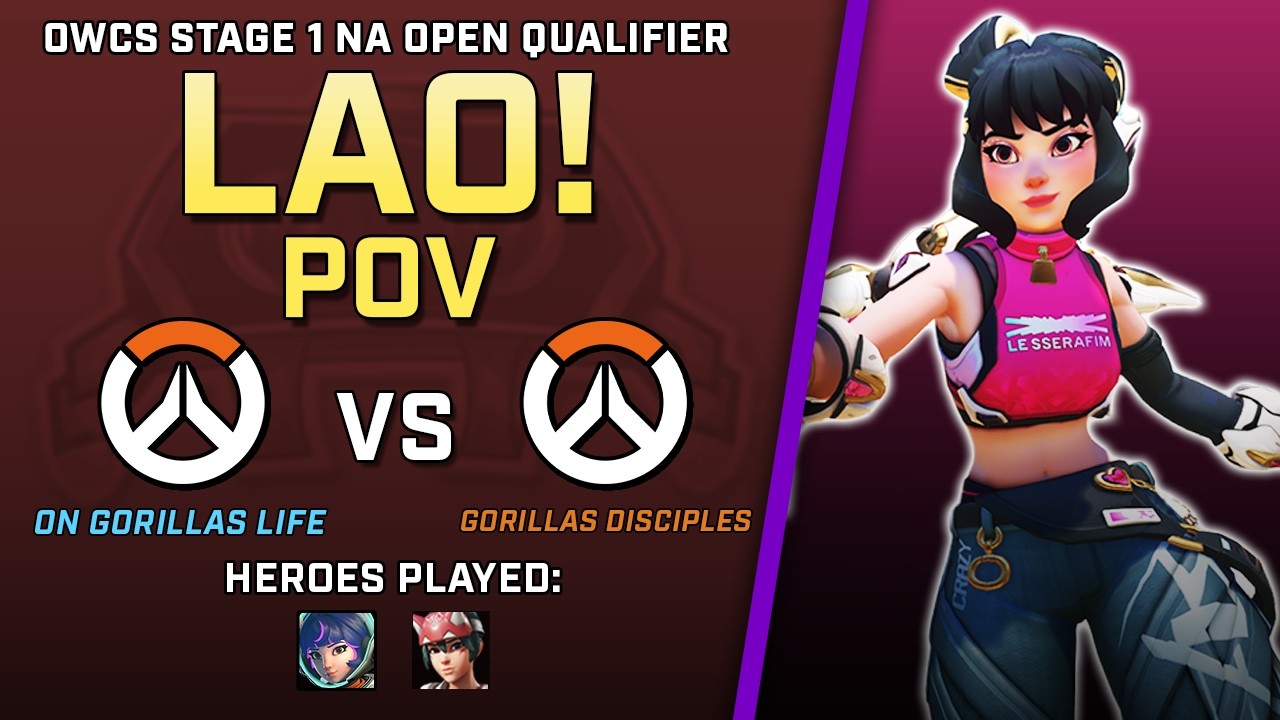 [ LAO! ] Jumping Juno | Gorillas Disciples vs On Gorillas Life | OWCS Stage 1 NA Open Qualifier