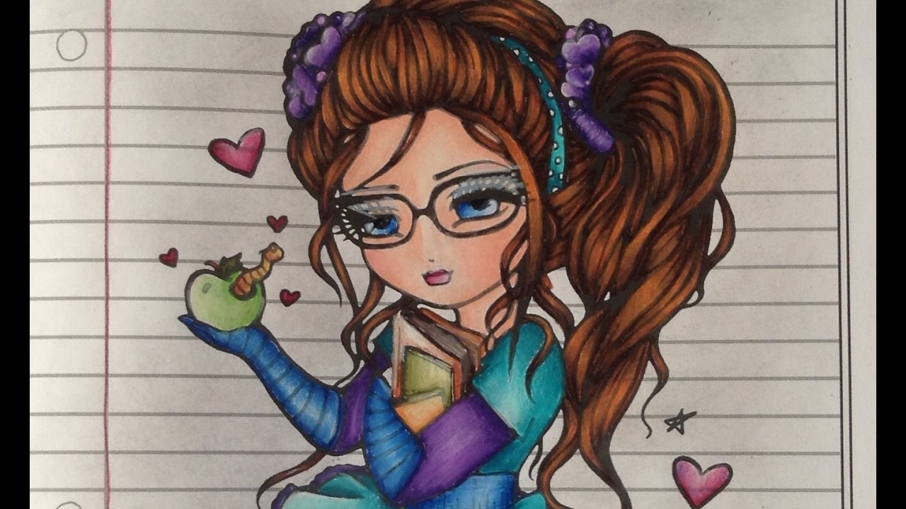 Hannah Lynn coloring book - prismacolor pencils - color along