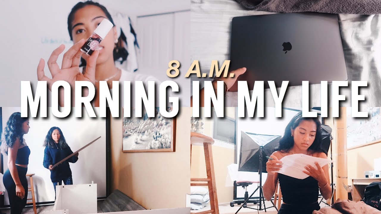 8 A.M. MORNING IN MY LIFE: Early Workout, Get Ready W/ Me, Online Business & Setting Up The Office!