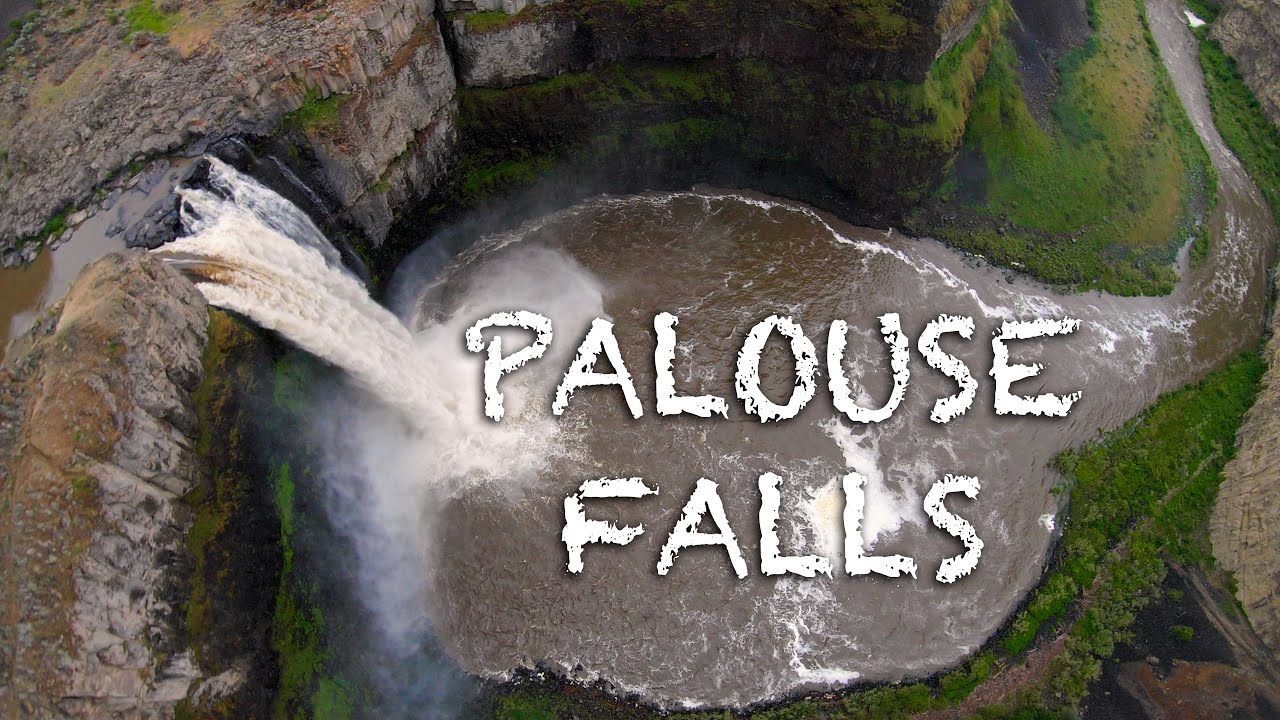 Breathtaking Palouse Falls Aerial Footage