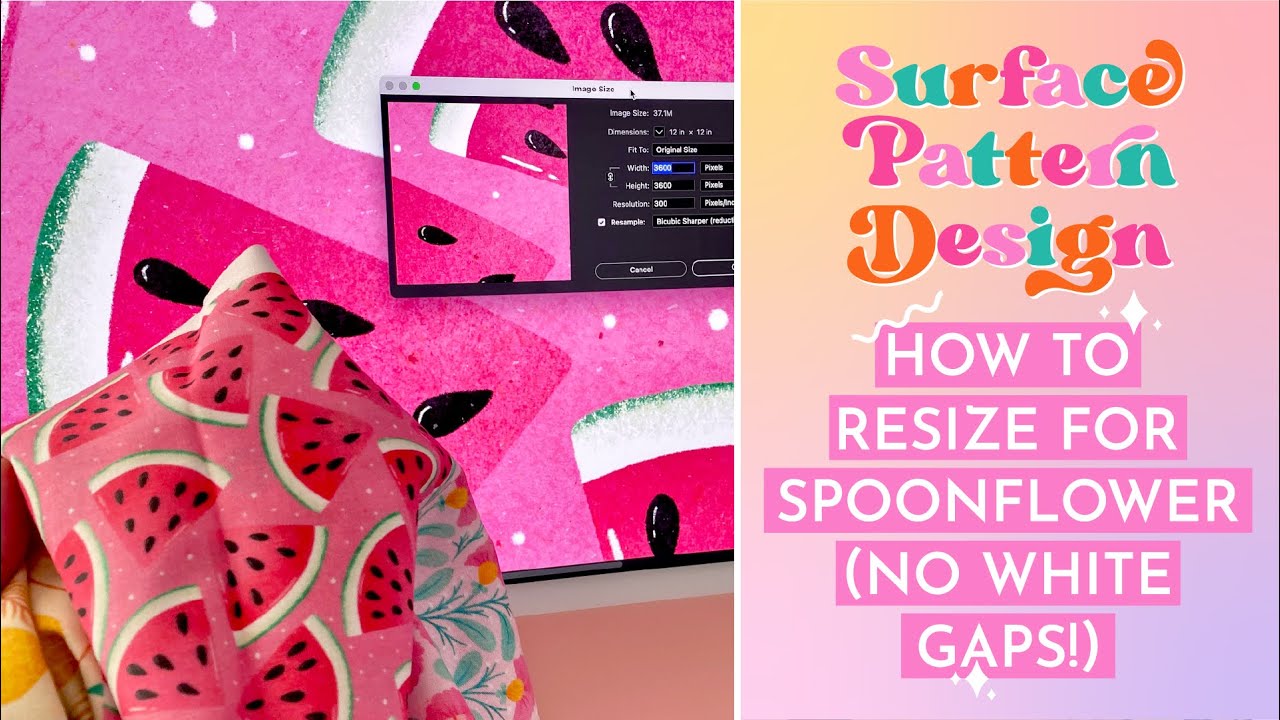 How to Resize a Pattern Tile for Spoonflower Without Getting White Lines