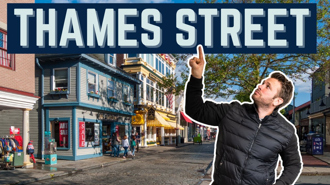Thames Street in Newport Rhode Island