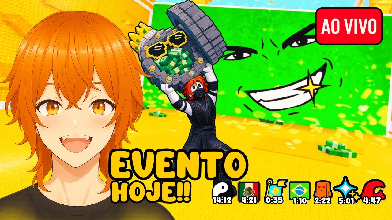 🌊 EVENTO FUJA do TSUNAMI para BRAINROTS HOJE!! 💙 XD AO VIVO