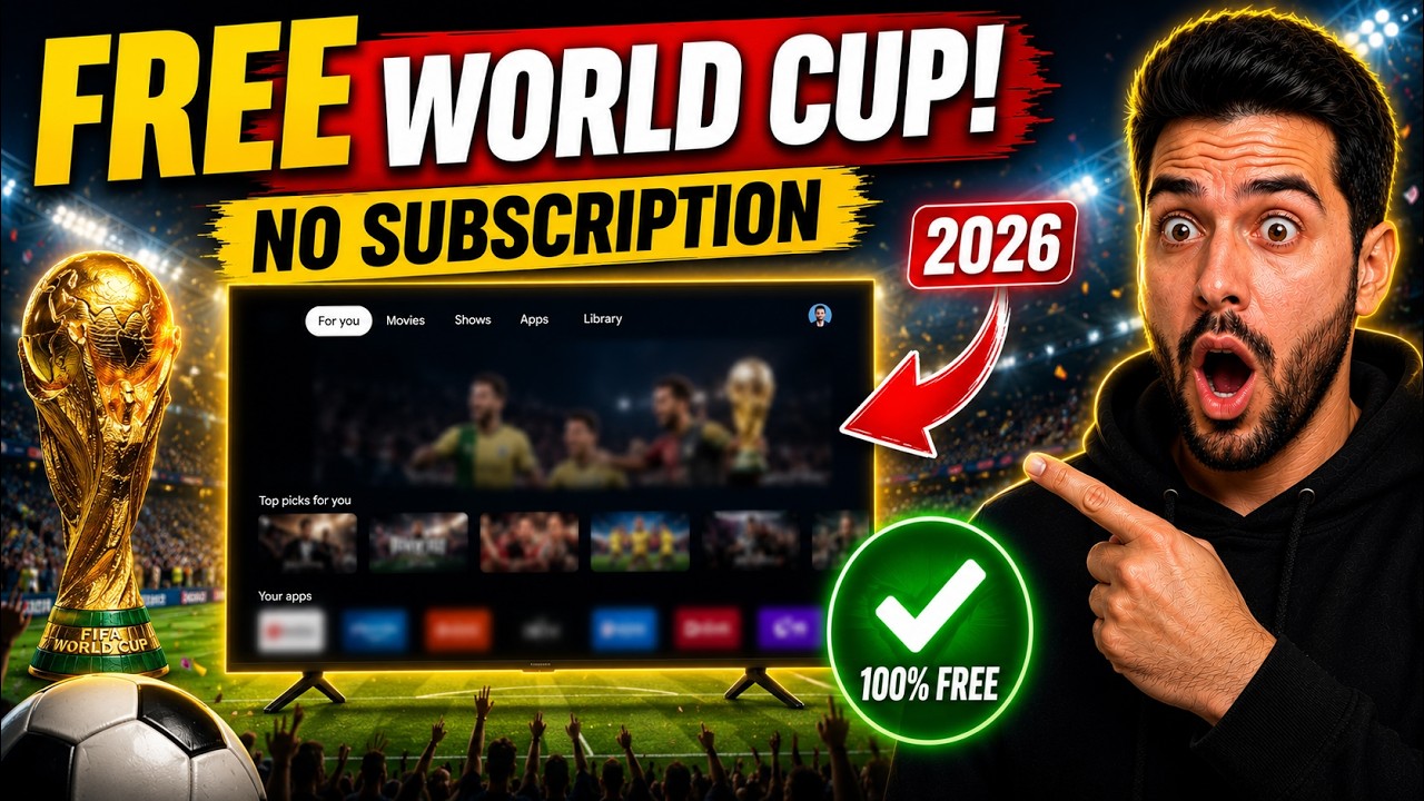 Лучший БЕСПЛАТНЫЙ способ смотреть Чемпионат мира по футболу 2026 на Google TV!