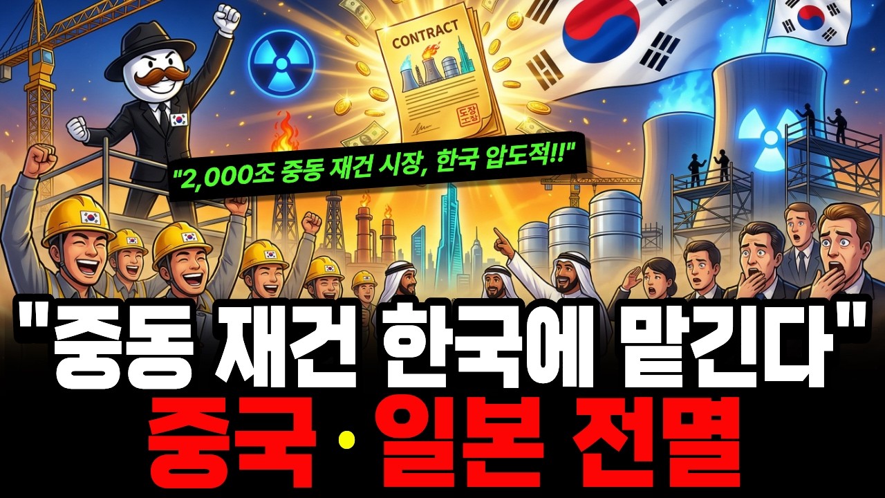 사상 초유 “2000조 잭팟” 터진다!! | 중국·일본 다 쫓겨나고 한국이 중동 재건 독식하는 결정적 이유
