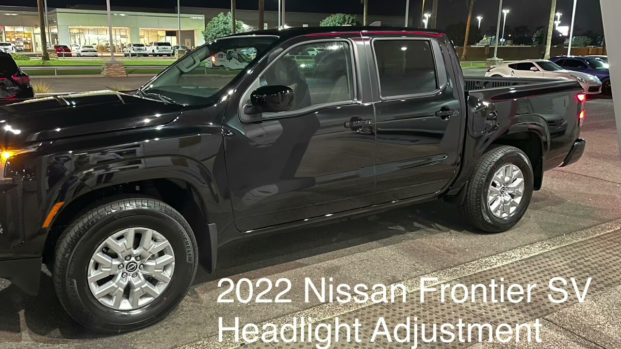 Headlight adjustment on 2022 Nissan Frontier SV