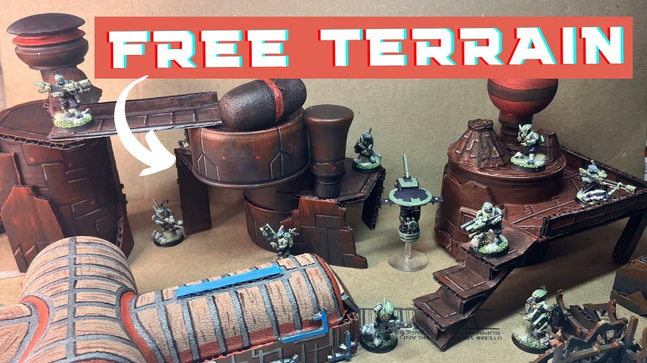FREE 40K TERRAIN!!! Making Hand Crafted Table Top Terrain from Recycled Junk