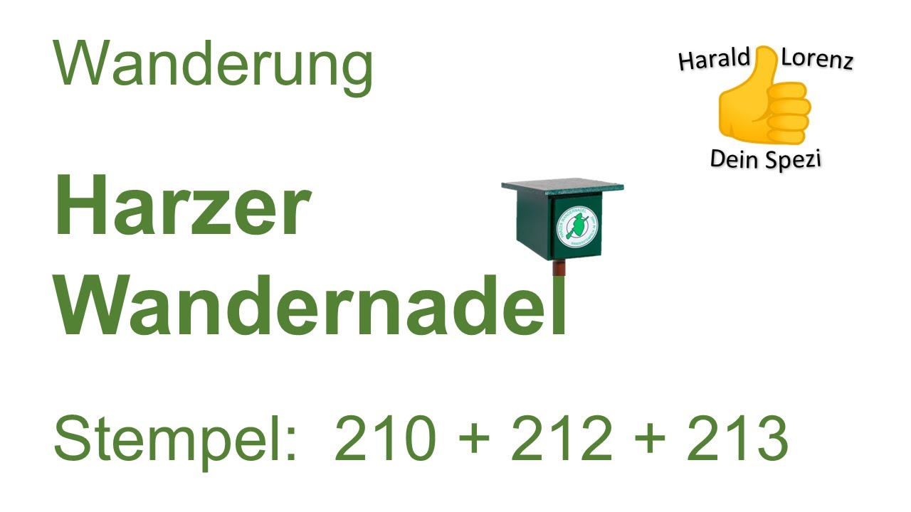 Harzer Wandernadel: Stempel 210, 212 und 213