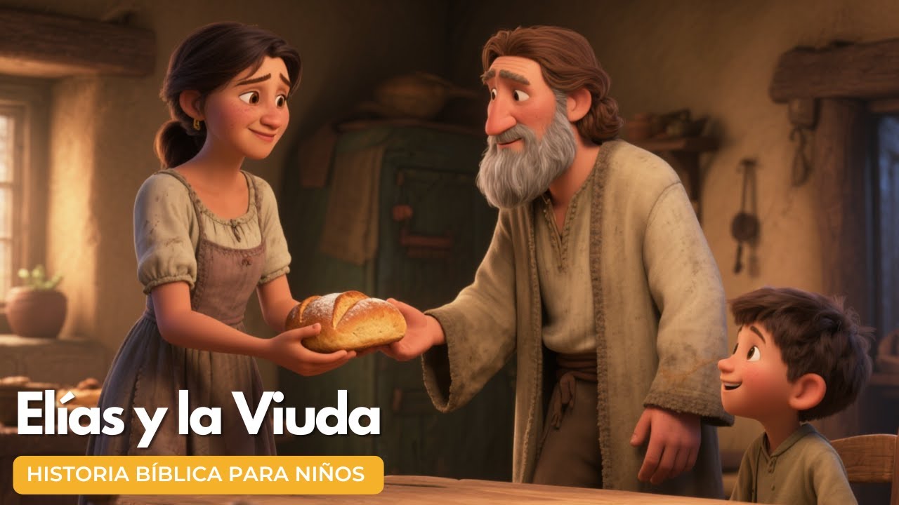 Elías y la Viuda 🫓✨ | Historia Bíblica Para Niños