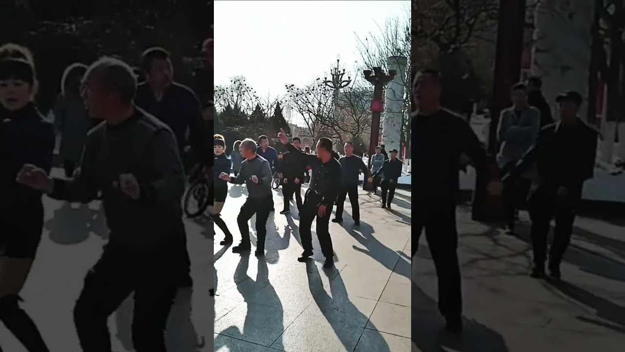 Square dancing in the winter sun is so exciting 