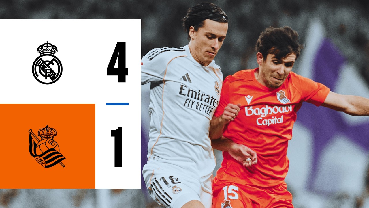 HIGHLIGHTS | LaLiga 25-26 | J24 | Real Madrid 4 - 1 Real Sociedad