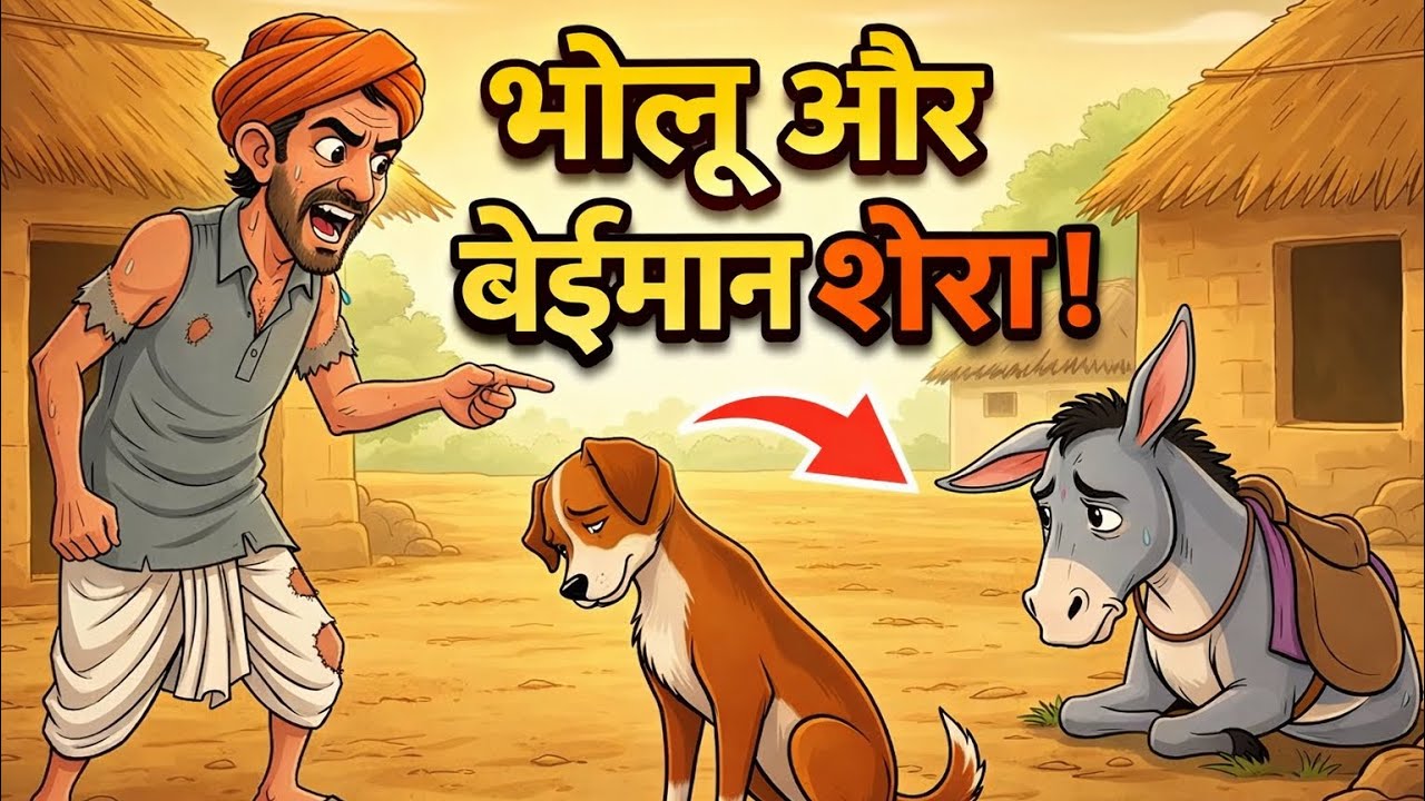 बेवकूफ़ गधा और चालाक कुत्ता | cartoon hindi kahani