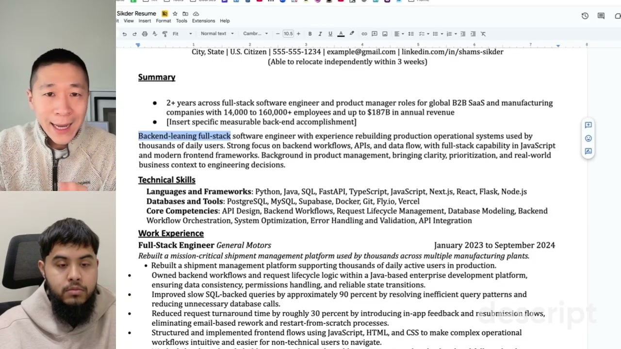 Как составить резюме/CV для инженера-программиста (пример сессионного занятия)