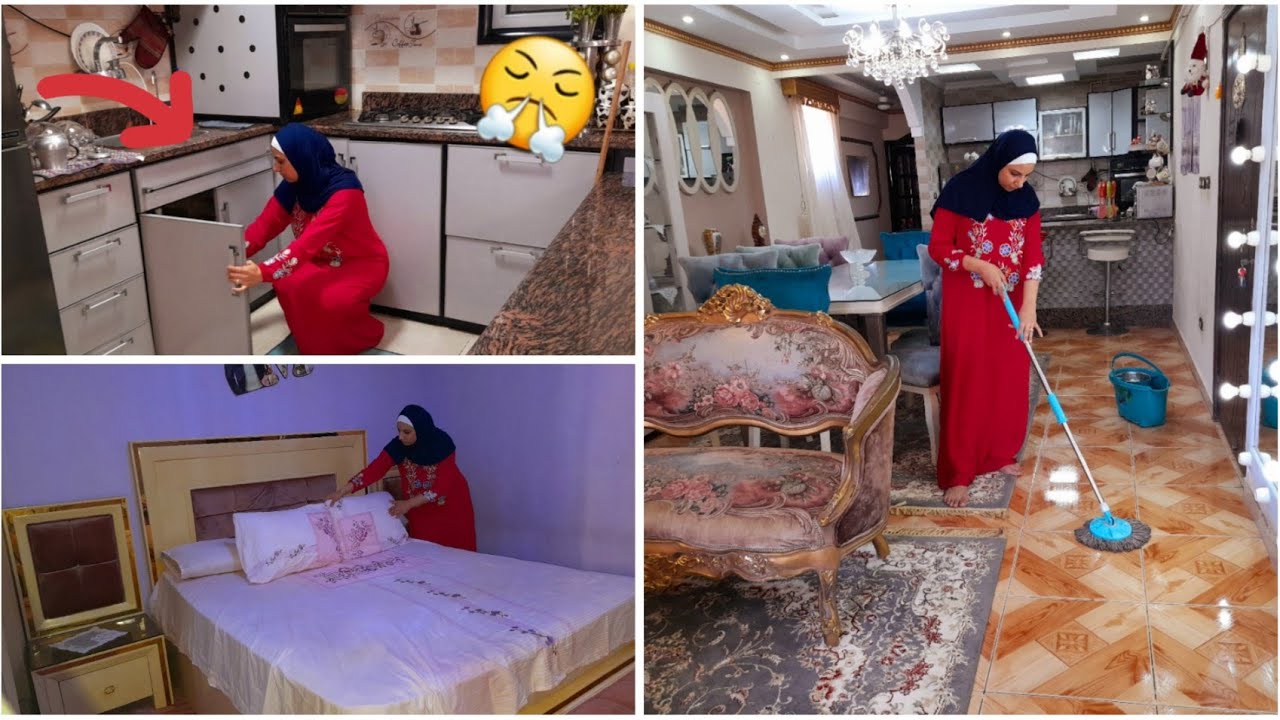 روتينى الصباحى🌤نظفت البيت كله صار يلمع لمع 😍