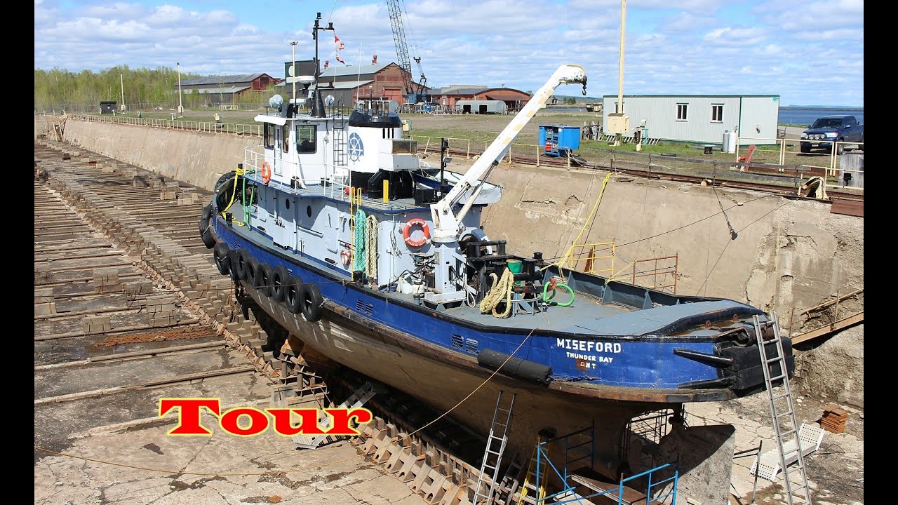 100 year old Tugboat Dry Dock going Strong Port Thunder Bay