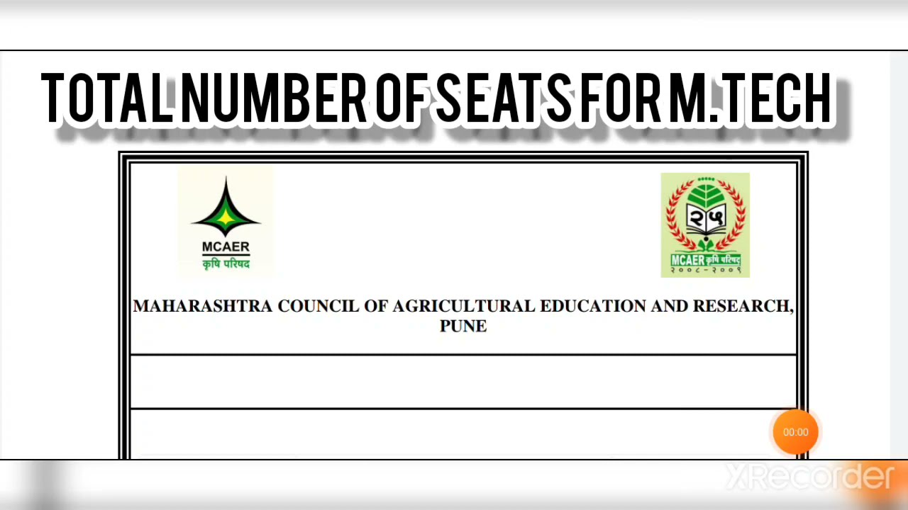 #AgriculturalEngineering #Seatmatrix #M.Tech||Department wise seats for M.Tech in #Maharashtra ||