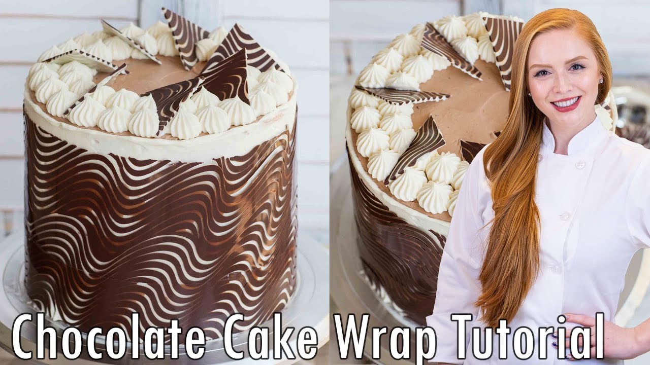 How to Make a Chocolate Cake Wrap & Decorations - For Decorating Cakes & Desserts!!