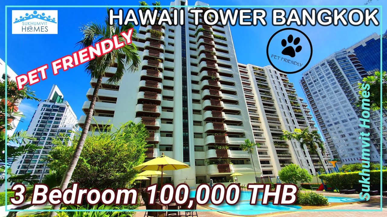 Hawaii Tower Bangkok Big Family Apartment Asoke 100,000 THB Monthly