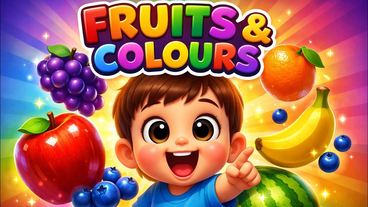 Fruits & Colours Song 🌈🍉 | Preschool Learning Video for Kids | Nursery Rhymes 2026