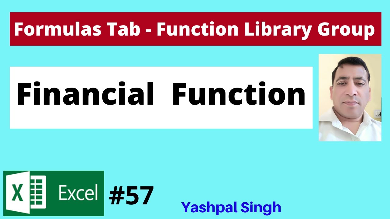 Financial Function in Function Library Group in Formulas Tab | MS Excel | | Hindi |