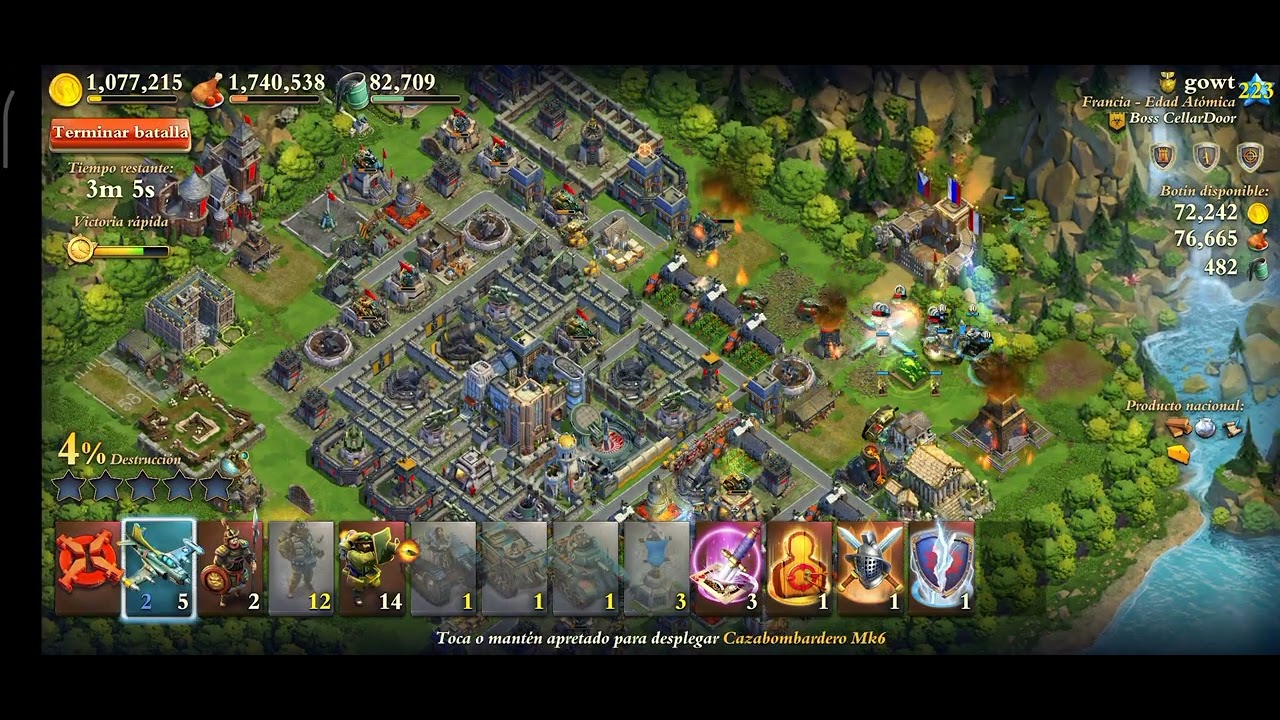Dominations Ataque de comandos sin coaliciones, fortín ni donaciones ATOMICO vs Atómico Defensivo