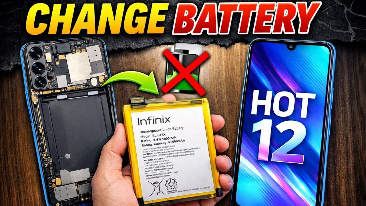 Infinix Hot 12 Battery Replacement | Step-by-Step Battery Changing Guide | Mobile Repairing