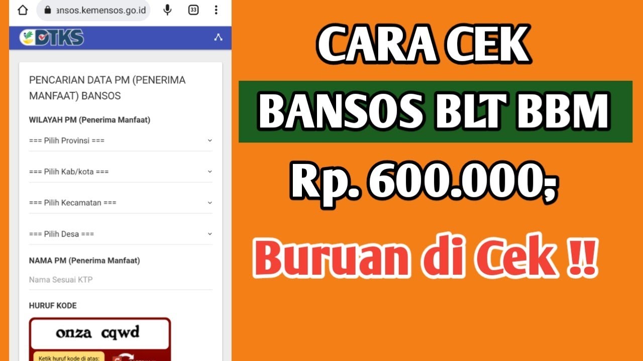 Cara cek bantuan blt bbm - cara cek bantuan bbm 600rb