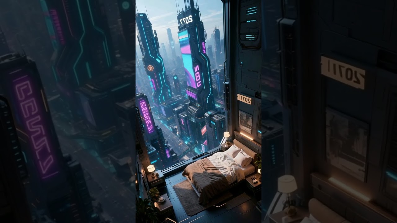 Cyber Rain Soundscape | Future City Jazz &  Soothing jazz Electronic Ambience 