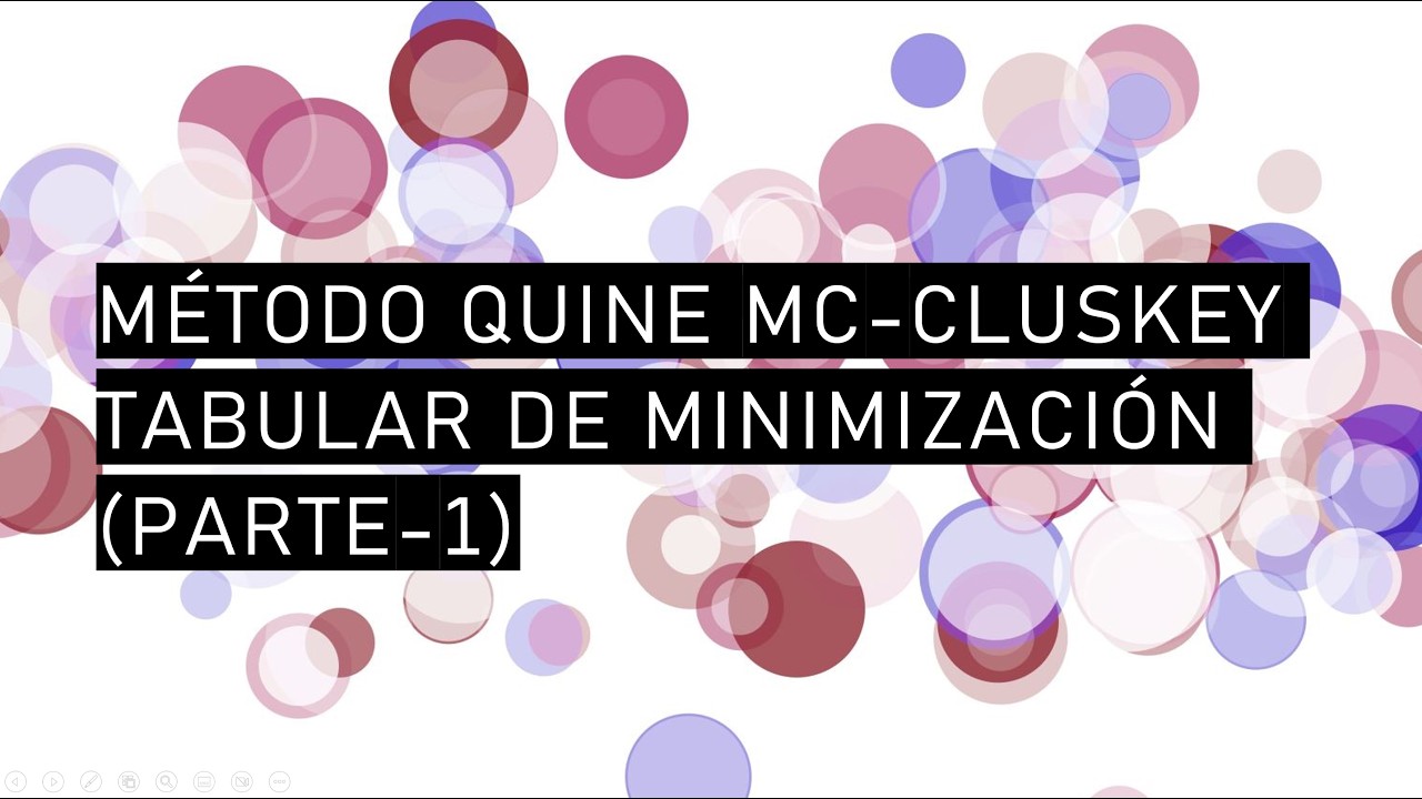Método de Quine McCluskey para la minimización de funciones lógicas (Parte 1)