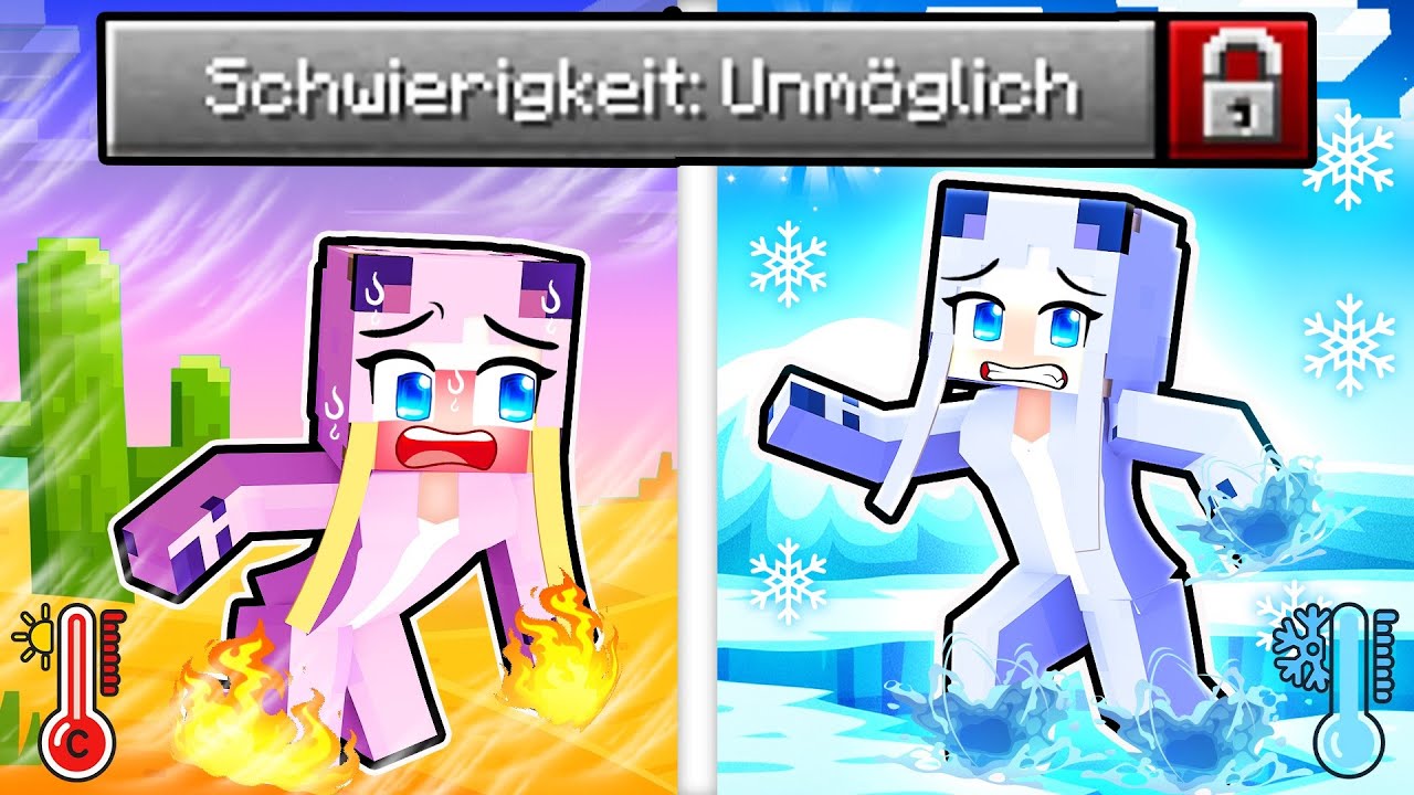 &Uuml;BERLEBE extreme HITZE & K&Auml;LTE in Minecraft! 🌸 Minecraft