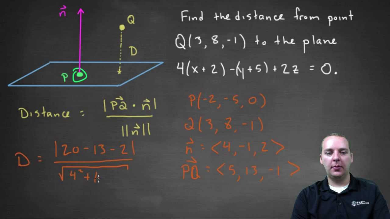 Distance Between Point and Plane - Example 1