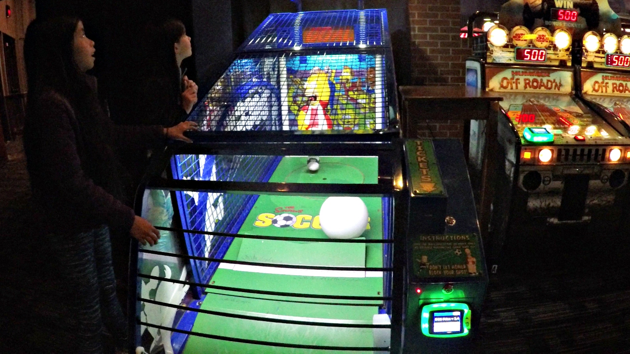Dave & Buster's Let's Play The Simpsons Soccer Arcade Game
