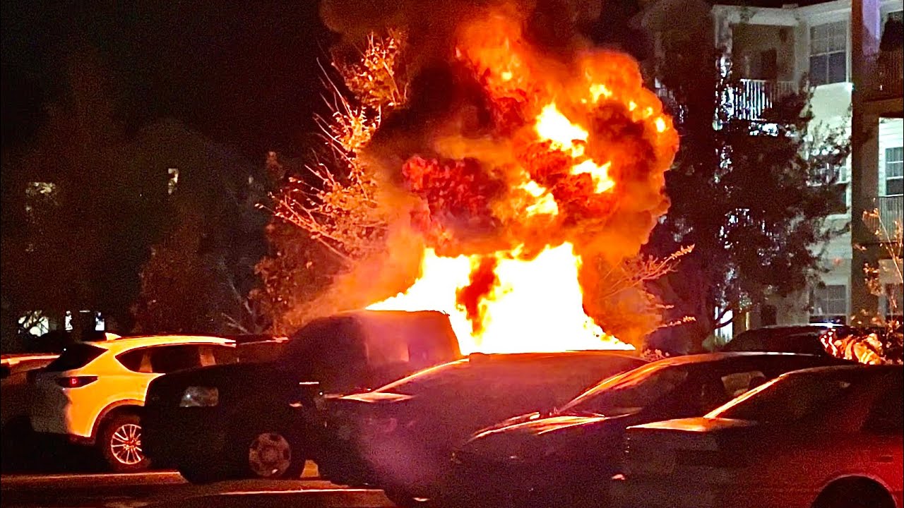 INSANE TRUCK EXPLOSION CAUGHT ON CAMERA