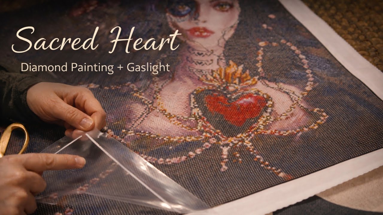 Sacred Heart Arrives on My Desk ✨ Diamond Painting + Gaslight Chapters 9 & 10