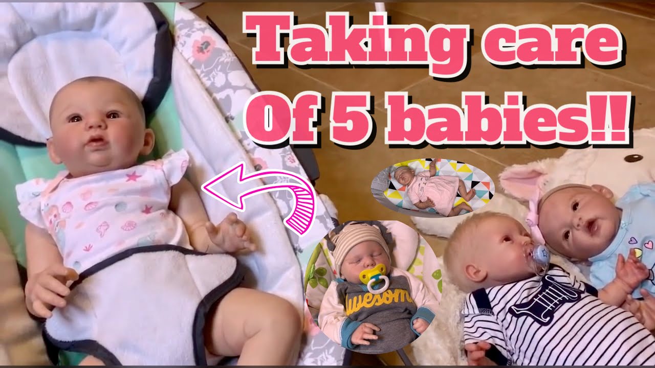 Taking care of 5 babies | Reborn life videos | reborn role play