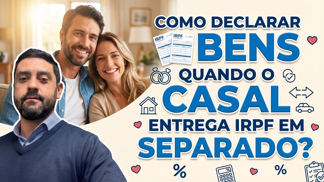 Cada um declara 50% ou não? Qual a orientação da Receita Federal? Assista e descubra!