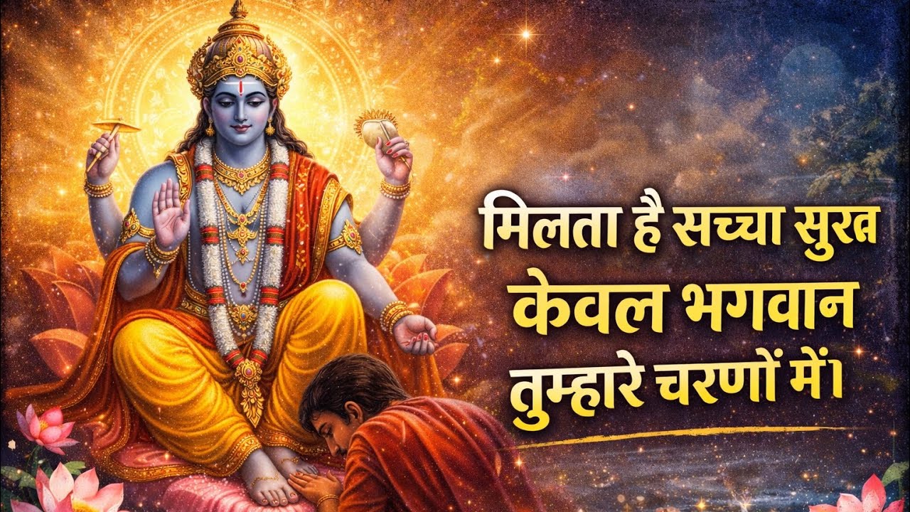 मिलता है सच्चा सुख केवल भगवान तुम्हारे चरणों में । #bhajan #bhajansong #bhaktisong 