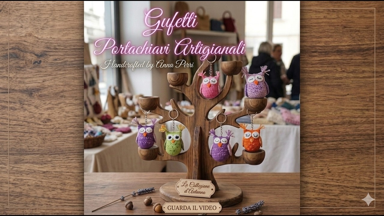 Gufetti Portachiavi ( Owl Keychain Tutorial ) by Anna Perri