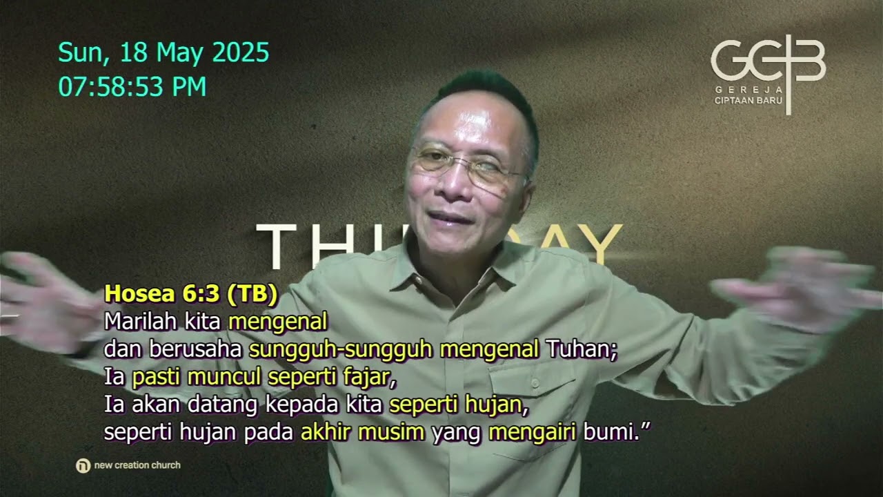 [SundayService: 18MAY25] DIBANGKITKAN UNTUK HIDUP DALAM HADIRAT-NYA (Ps. Melchisedek Tanok)