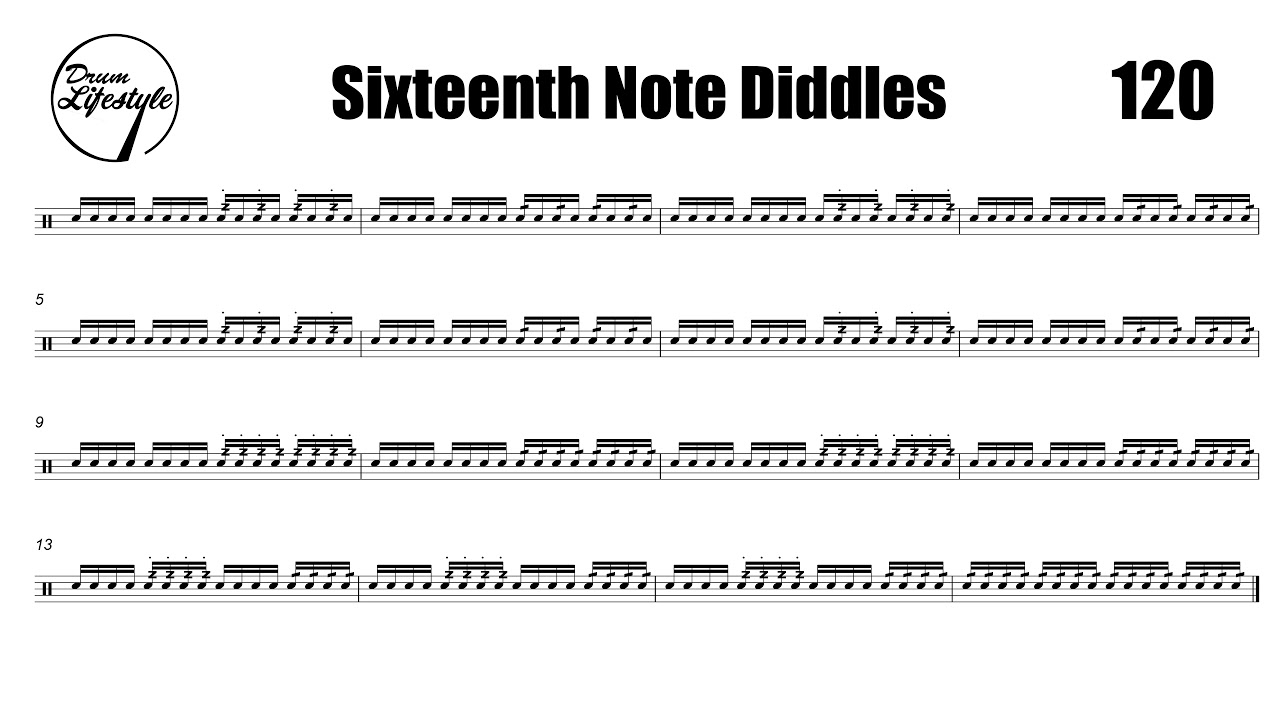 Sixteenth Note Diddle Builder