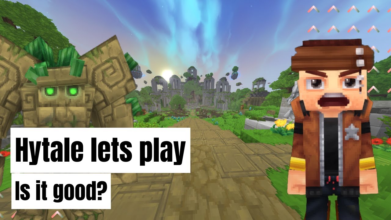 Fighting 3 Earth golems at the first Day! | Hytale Let's play Ep 1